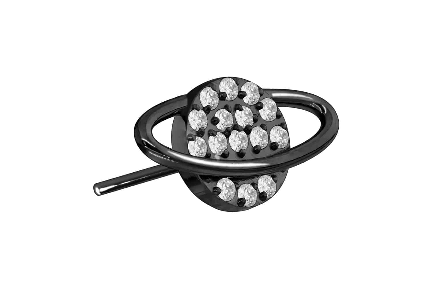 Titan Aufsatz mit Push Pin KRISTALLPLANET von Piercingline